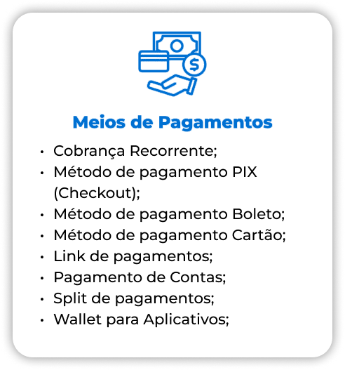 meios de pagamento